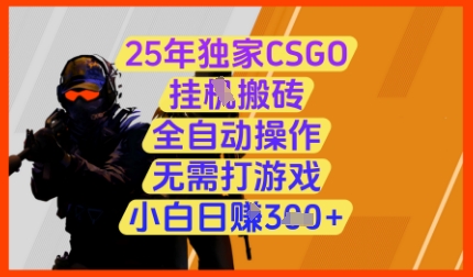 25年独家CSGO挂G搬砖,全自动操作,无需打游戏,小白日入3张+【揭秘】-蓝色空间-资源