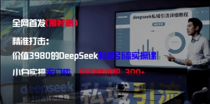 精准打击：价值3980的DeepSeek私域引流实操课，小白实操无门槛，日引精准粉300+-蓝色空间-资源