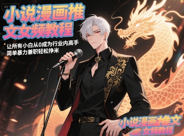 小说漫画推文女频教程,让所有小白从0成为行业内高手,简单暴力兼职轻松挣米-蓝色空间-资源