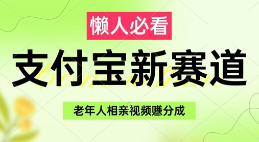支付宝新赛道,利用老年人相亲视频,挣分成收益,轻松月入过W,操作简单-蓝色空间-资源